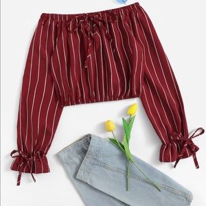 Off the shoulder Red shirt